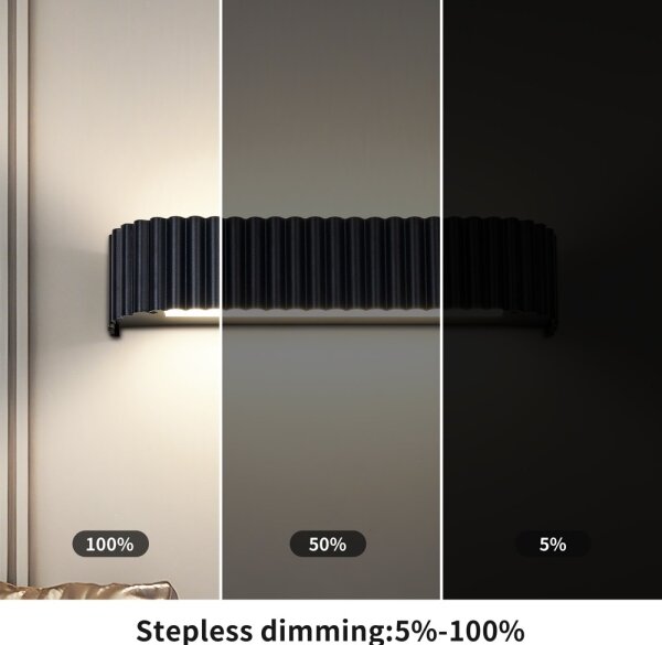 Brilagi - Lampada da parete dimmerabile a LED FALCON MODERN LED/14W/230V 40 cm nera + telecomando