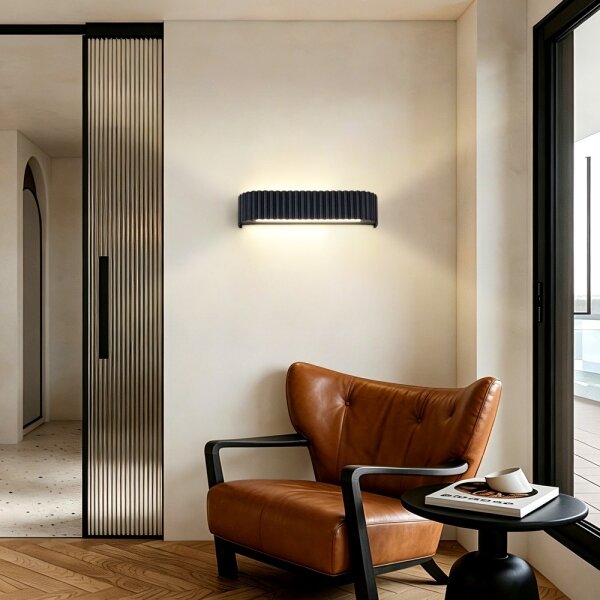 Brilagi - Lampada da parete dimmerabile a LED FALCON MODERN LED/14W/230V 40 cm nera + telecomando