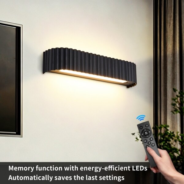 Brilagi - Lampada da parete dimmerabile a LED FALCON MODERN LED/14W/230V 40 cm nera + telecomando