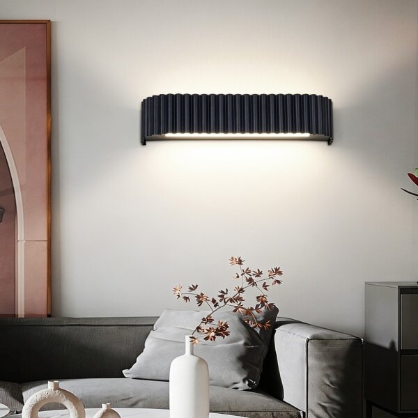 Brilagi - Lampada da parete dimmerabile a LED FALCON MODERN LED/14W/230V 40 cm nera + telecomando