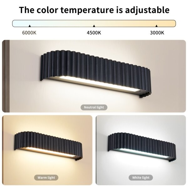 Brilagi - Lampada da parete dimmerabile a LED FALCON MODERN LED/14W/230V 40 cm nera + telecomando