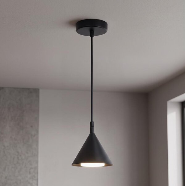 Brilagi - Lampada a sospensione su cavo CONE SINGLE 1xGX53/15W/230V nera