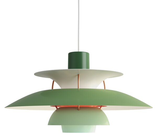 Lampada a sospensione Louis Poulsen, PH 5, dimmerabile, Verde, Soggiorno, Metallo, Design