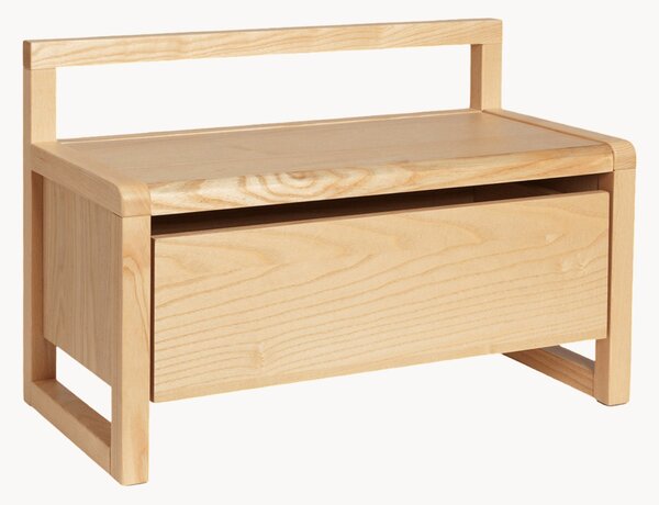 Panca in legno per bambini con contenitore Little Architect