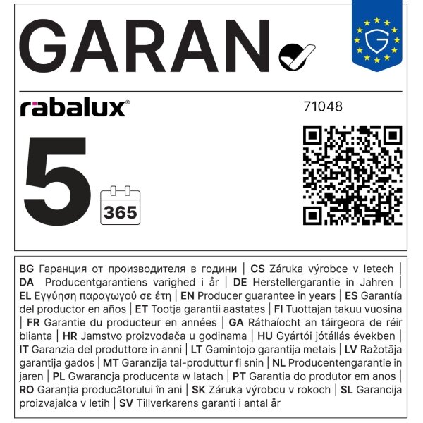 Rabalux 71048 - Applique a LED ODISS LED/6W/230V nero