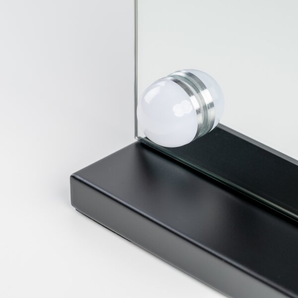 Brilagi - Specchio da trucco LED dimmerabile HOLLYWOOD LED/15W/230V 55x70 cm nero