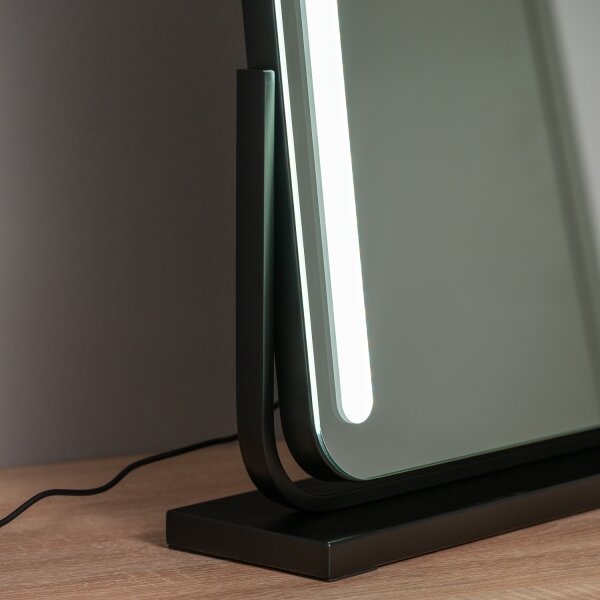 Brilagi - LED Specchio da trucco dimmerabile CALIFORNIA LED/22W/230V 58x43 cm nero