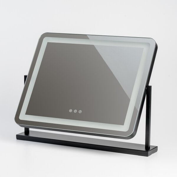 Brilagi - Specchio da trucco LED dimmerabile CALIFORNIA LED/25W/230V 55x44 cm nero