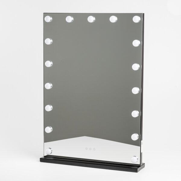 Brilagi - Specchio da trucco LED dimmerabile HOLLYWOOD LED/15W/230V 55x70 cm nero
