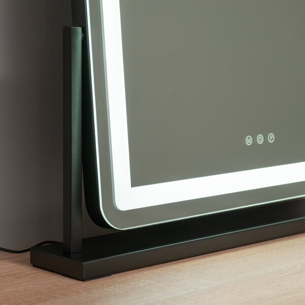 Brilagi - Specchio da trucco LED dimmerabile CALIFORNIA LED/25W/230V 55x44 cm nero