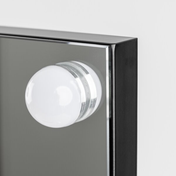 Brilagi - Specchio da trucco LED dimmerabile HOLLYWOOD LED/15W/230V 55x70 cm nero