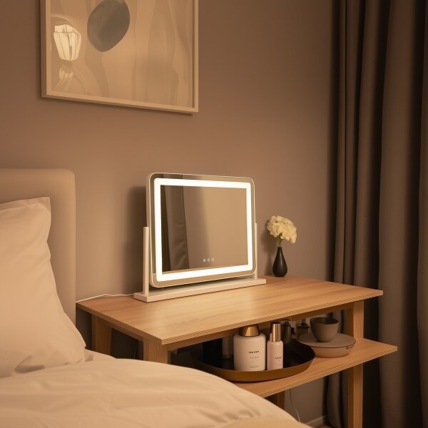 Brilagi - Specchio da trucco LED dimmerabile CALIFORNIA LED/25W/230V 55x44 cm bianco
