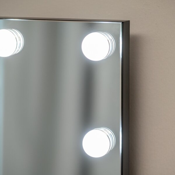 Brilagi - Specchio per trucco HOLLYWOOD dimmerabile a LED 15W/230V 60x50 cm nero