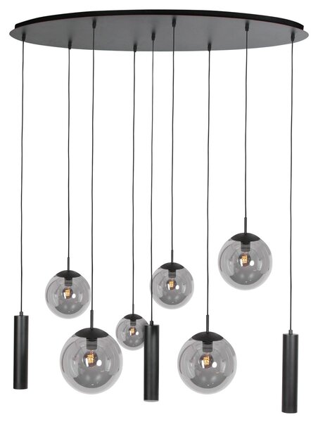 Steinhauer - lampada a sospensione - Bollique - nero - vetro metallo - lampada di design - E27 - 4846ZW