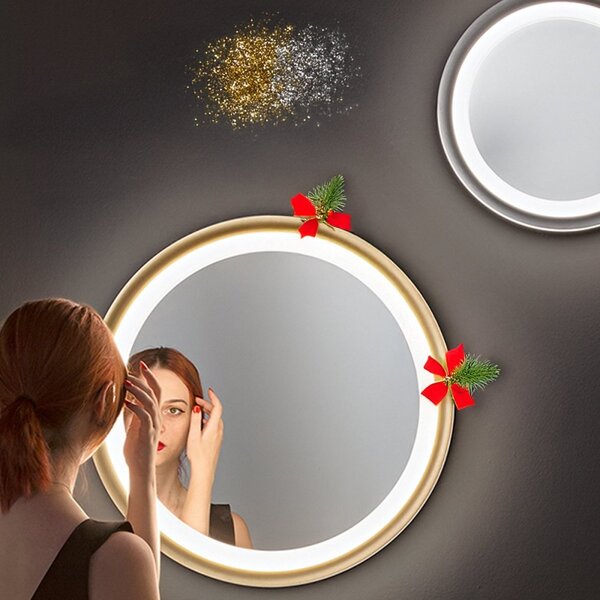 Plafoniera moderna perenz illumina miro' 8258 or lc led 2660lm 3000k dimmerabile alluminio metallo acrilico oro spazzolato - Perenz