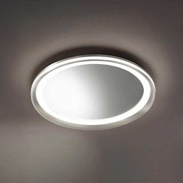 Plafoniera moderna perenz illumina miro' 8258 gr lc led 2660lm 3000k dimmerabile alluminio metallo acrilico grigio titanio - Perenz