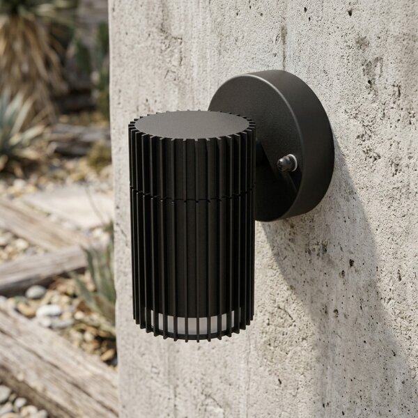 Faretto da parete per esterni LANTHEA 1x GU10/11W/230V IP44 nero