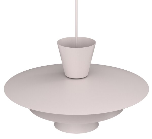 Lampadario a sospensione su cavo PLATO 1xE27/15W/230V, colore crema