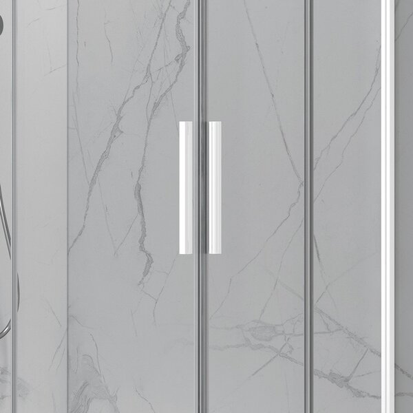 Kamalu box doccia 70x70cm angolare porte scorrevoli finitura bianca| kla1000w