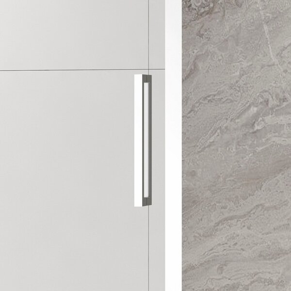 Kamalu porta doccia scorrevole 120cm altezza 200cm finitura cromo | kz4000