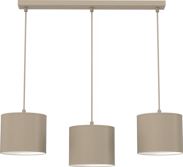 Lampadario a sospensione con cavo ARDEN 3xE27/15W/230V beige