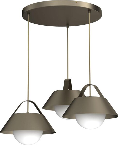Lampadario a cavo FUNDA 3xE27/15W/230V bronzo