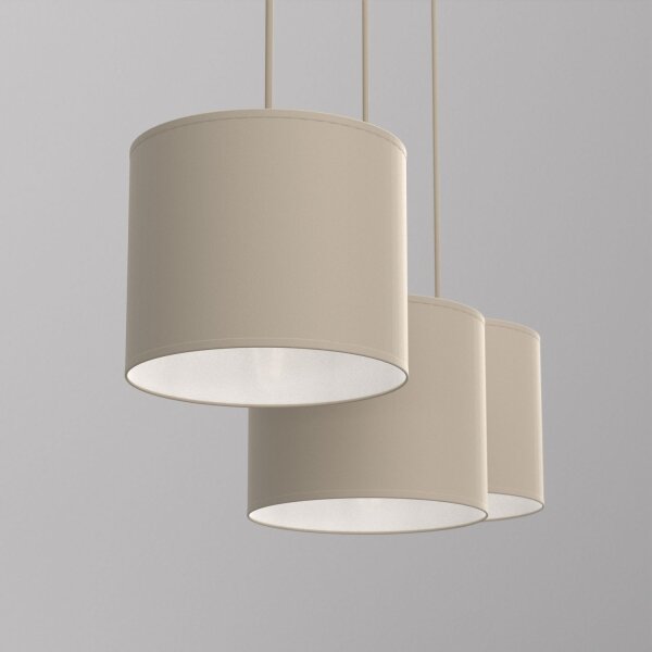 Lampadario a sospensione con cavo ARDEN 3xE27/15W/230V beige