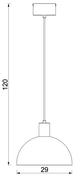 Lampada a sospensione su cavo HANDA 1xE27/15W/230V borgogna
