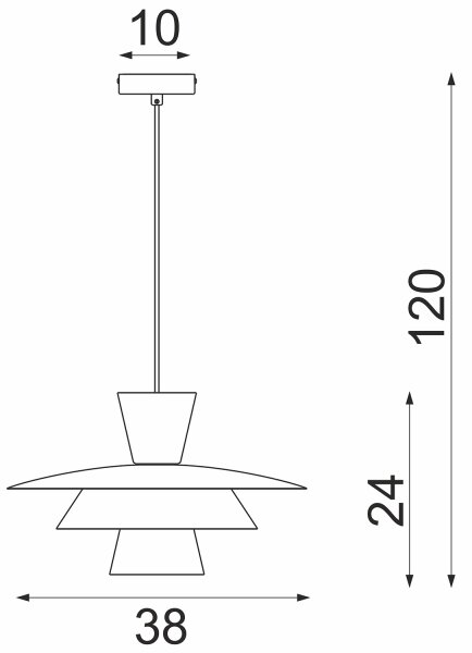 Lampadario a filo PLATO 1xE27/15W/230V bianco