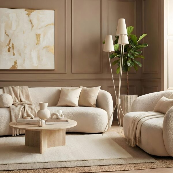 Lampada da terra TREFOT 3xE14/15W/230V beige