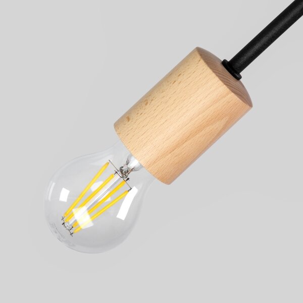 Lampadario a plafone OXFORD 2xE27/15W/230V pino/nero