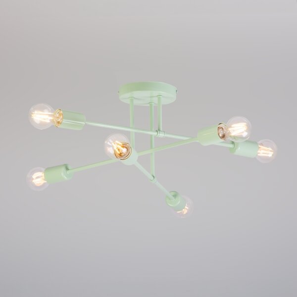 Plafoniera CAMBRIDGE 6xE27/15W/230V verde