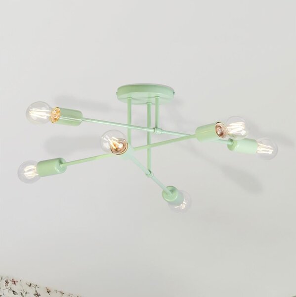 Plafoniera CAMBRIDGE 6xE27/15W/230V verde
