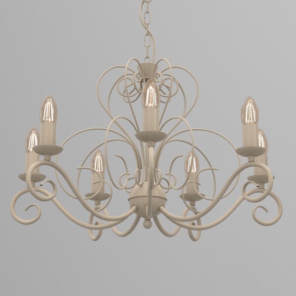 Lampadario a catena MAURO 7xE14/15W/230V beige