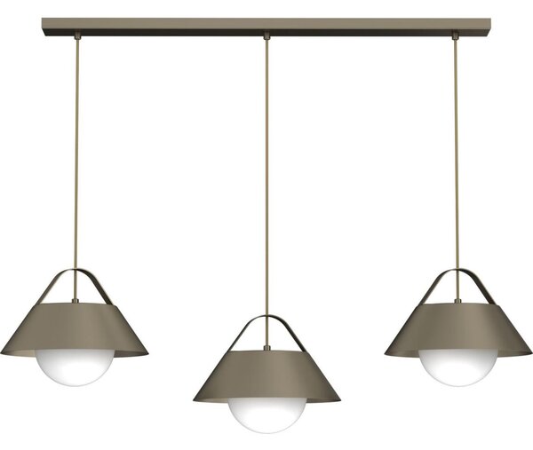 Lampadario a sospensione con cavo FUNDA 3xE27/15W/230V bronzo