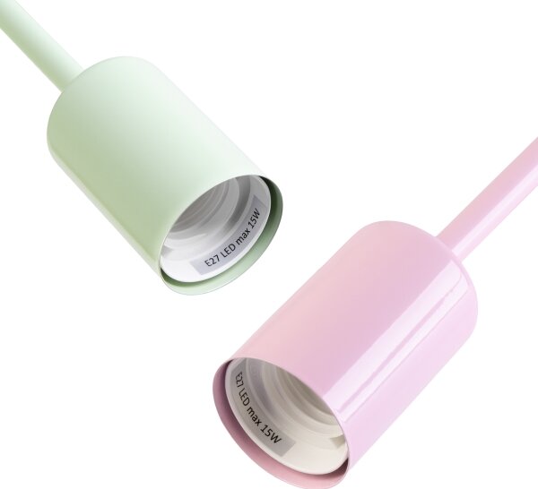 Lampadario a soffitto CAMBRIDGE 4xE27/15W/230V verde/rosa
