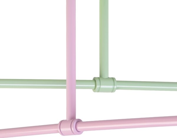 Lampadario a soffitto CAMBRIDGE 4xE27/15W/230V verde/rosa