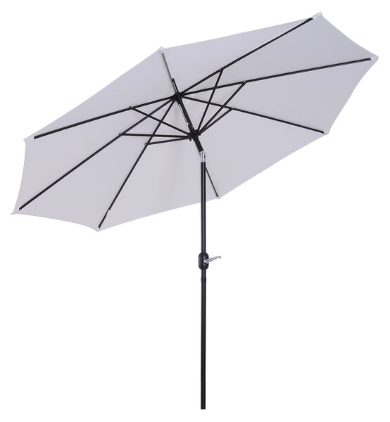 Kingsleeve Ombrellone Da Giardino Decentrato Con LED 300 Cm – Parasole Rotante Con Manovella – Colore Rosso - 4