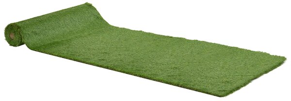 Outsunny Finto Prato 4x1m Erba 40mm, Tappeto Erboso Sintetico Verde Anti-UV Atossico e Drenante per Giardino e Cortile