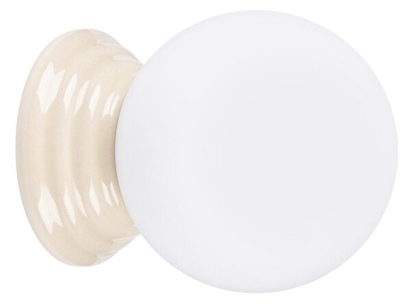 Lampada da parete beige in ceramica ø 12 cm Farsa – Sollux