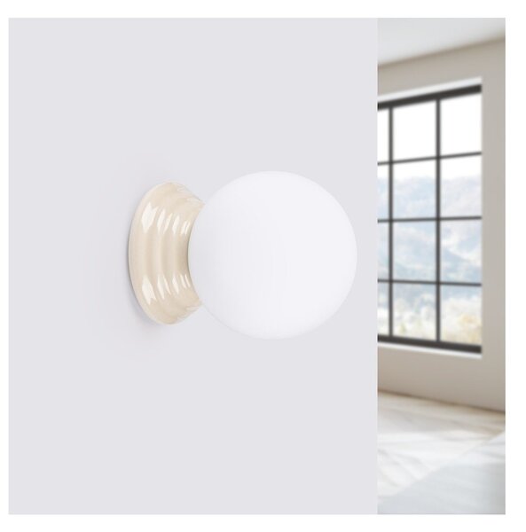 Lampada da parete beige in ceramica ø 12 cm Farsa – Sollux