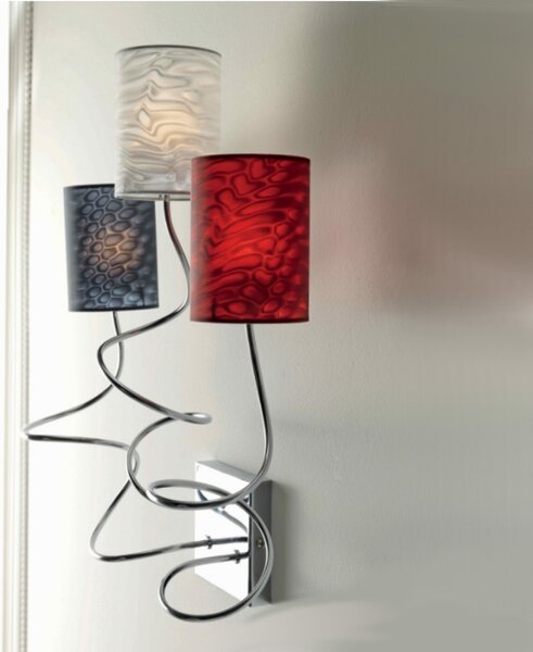 Plafoniera illuminando ginevra chic 3 g9 led pvc lampada parete soffitto metallo moderna modellabile interno - Illuminando