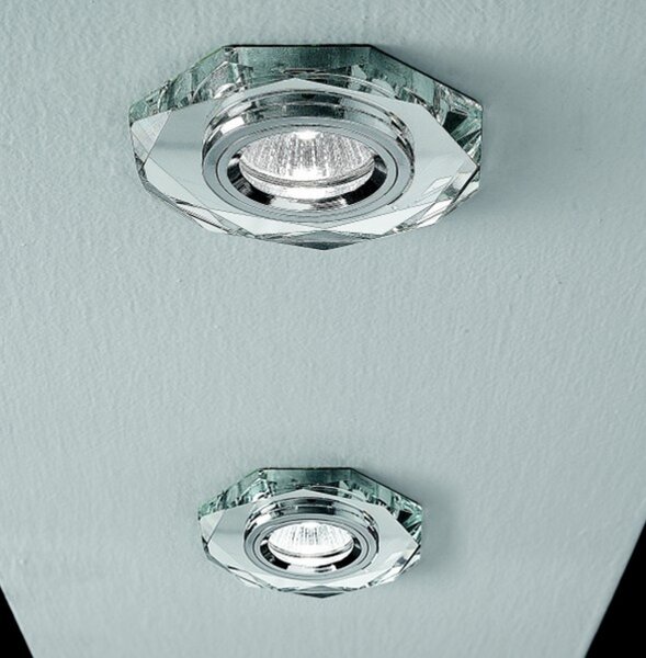 Faretto incasso vetro gea led ophelia gfa322 led spot esagonale moderno specchio cartongesso - Gea Led