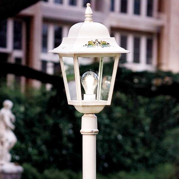 Lampioncino palo classico ferroluce gorizia a108 te e27 led alluminio lampada terra - Ferroluce