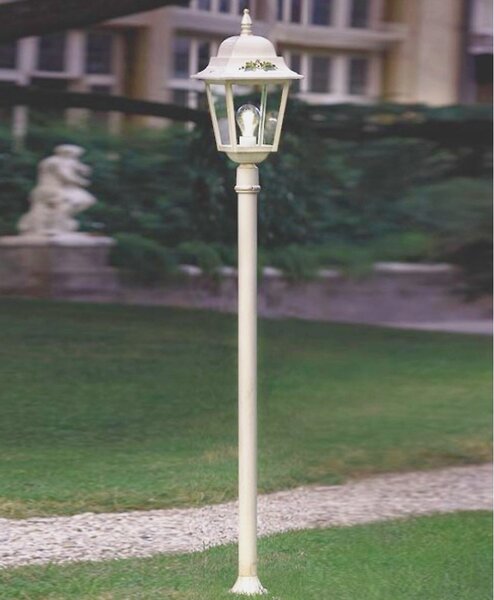 Lampioncino palo classico ferroluce gorizia a108 te e27 led alluminio lampada terra - Ferroluce