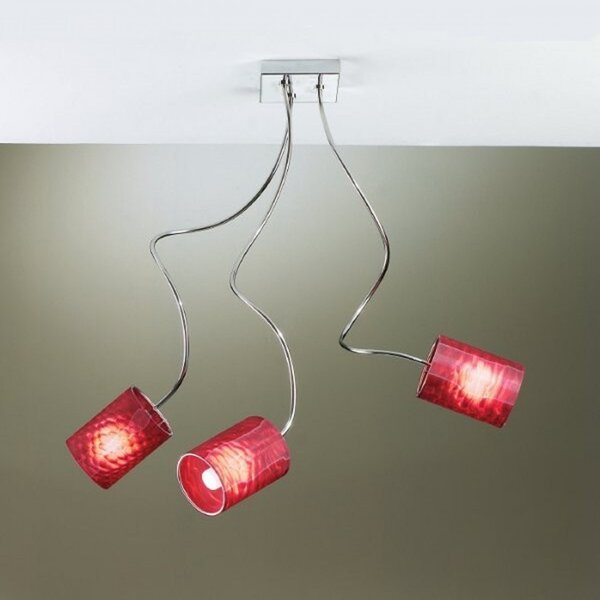 Plafoniera illuminando ginevra chic 3 g9 led pvc lampada parete soffitto metallo moderna modellabile interno - Illuminando
