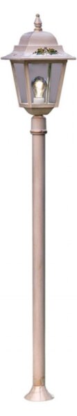 Lampioncino palo classico ferroluce gorizia a108 te e27 led alluminio lampada terra - Ferroluce