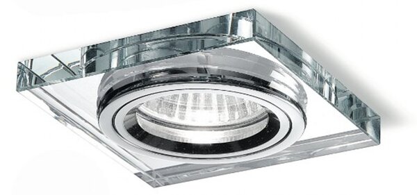 Faretto incasso vetro gea led ophelia gfa321 led spot quadrato moderno specchio interni gu10 - Gea Led
