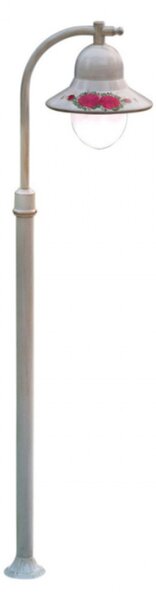 Lampioncino palo classico ferroluce imperia a202 te e27 led alluminio lampada terra - Ferroluce