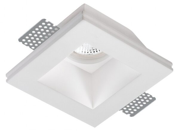 Faretto incasso led gesso pan international priamo inc1501 gu10 spot verniciabile controsoffitto - Pan International